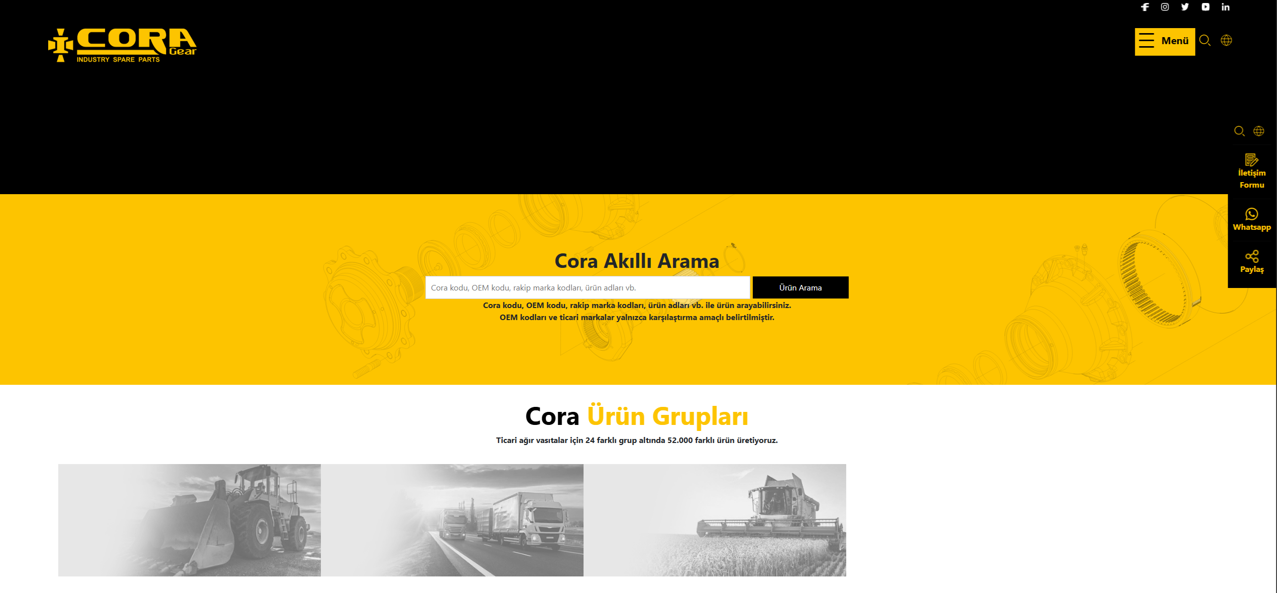 Endüstriyel Web Sitesi (Cora Industry)